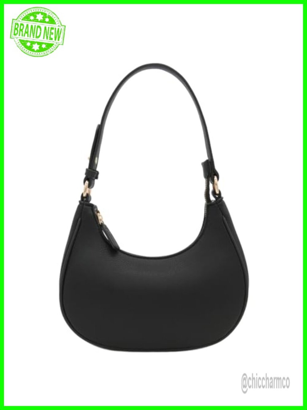 Small Crescent Shoulder Bag Underarm Purse with Adjustable Strap